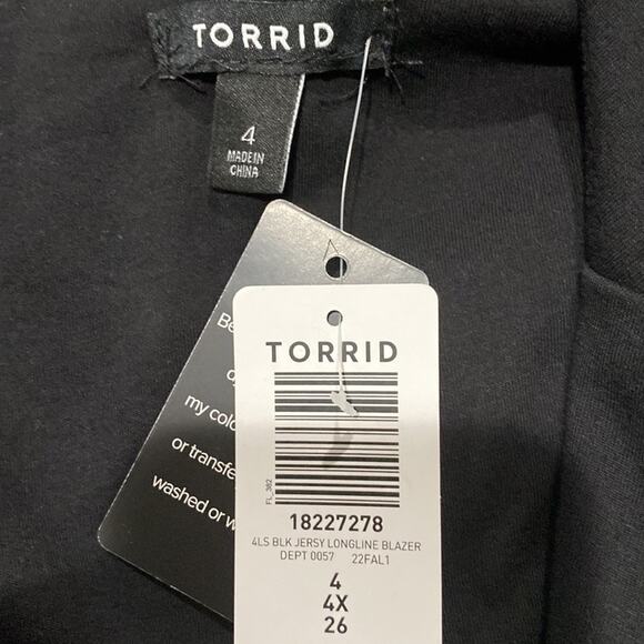 Torrid Black Jersey Knit Open Front Blazer - Picture 7 of 10